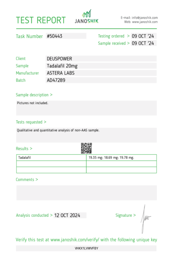 TADALAFIL (CIALIS) - 50 TABS PDE5 INHIBITOR IN TABLETS Astera Labs - Image 2